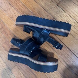 Zara Black Sandals with Cushioned Footbed